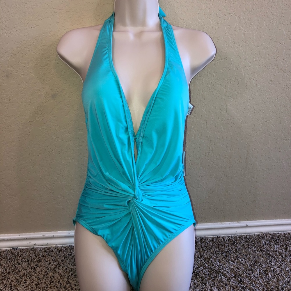 NEW NWT Kenneth Cole Turquoise Sexy Swim Suit M